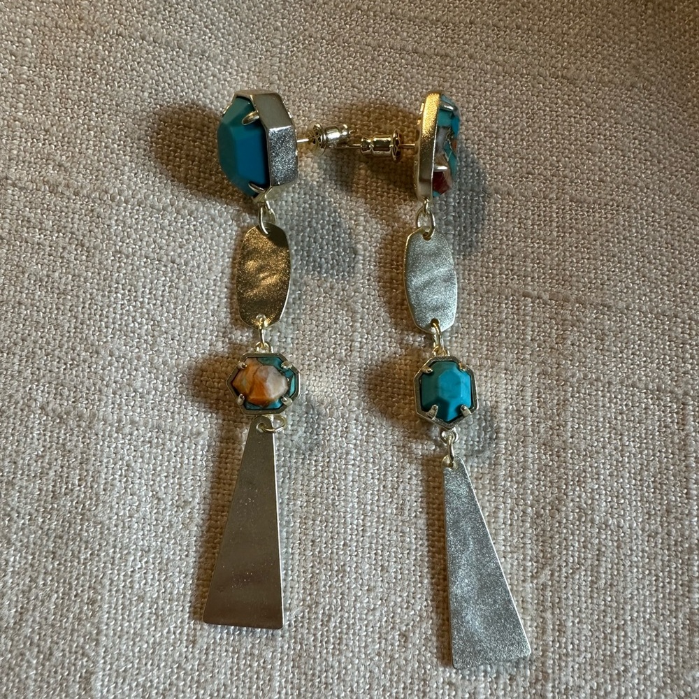 NWOT Kendra Scott Turquoise Drop Earrings